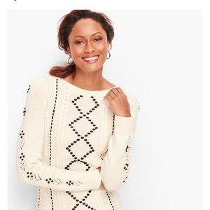 Talbots black/ivory sweater